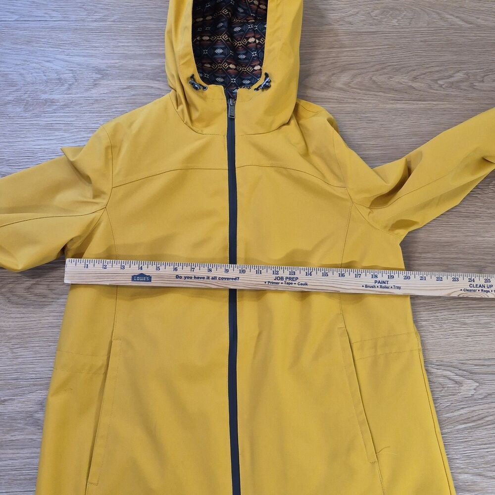 Pendleton Rain Jacket Womens Medium Yellow Waterproof Full Zip Softshell Hooded - Picture 6 of 12